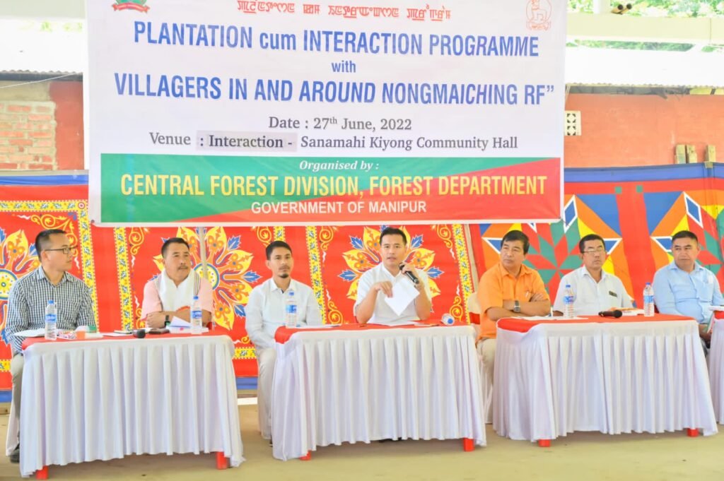 Th Biswajit leads tree plantation in Nongmaiching Reserved Forest