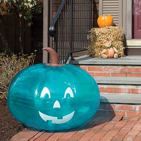 Inflated Teal pumpkin in Halloween