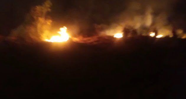 forest fire in Nongmaiching hills