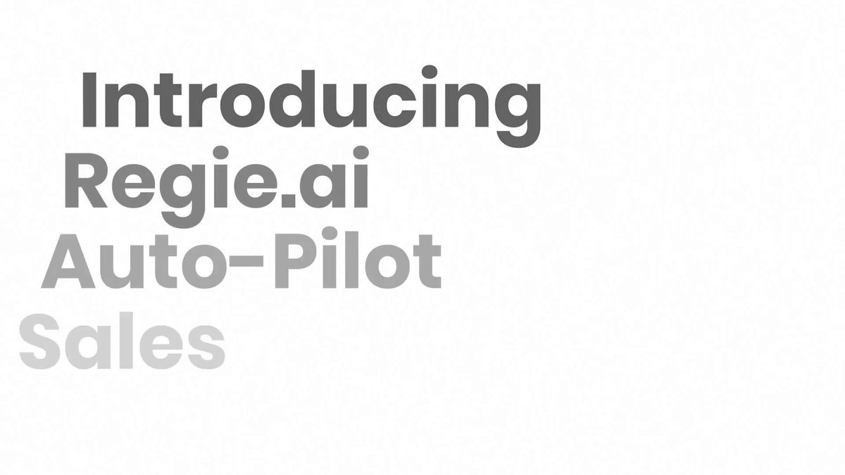 Regie.Ai Launched Sales Auto-Pilot 3 Regie.Ai Launched Sales Auto-Pilot
