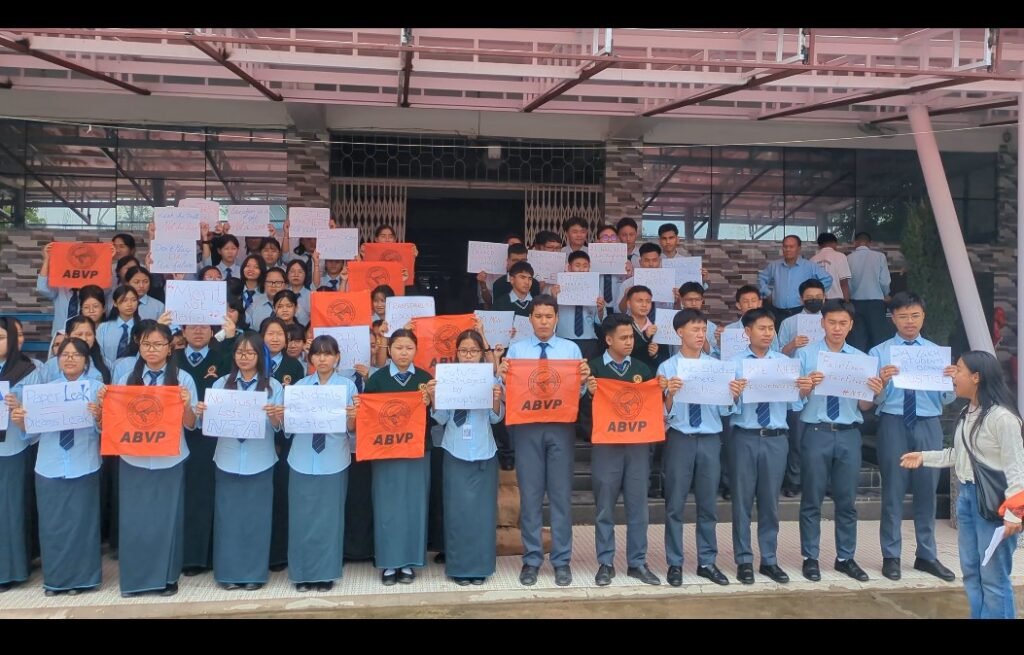 ABVP Manipur Stages Strong Protest Against NEET Paper Leak