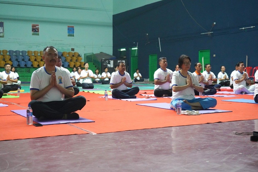 Manipur University Celebrates 12th International Day of Yoga at Canchipur Campus