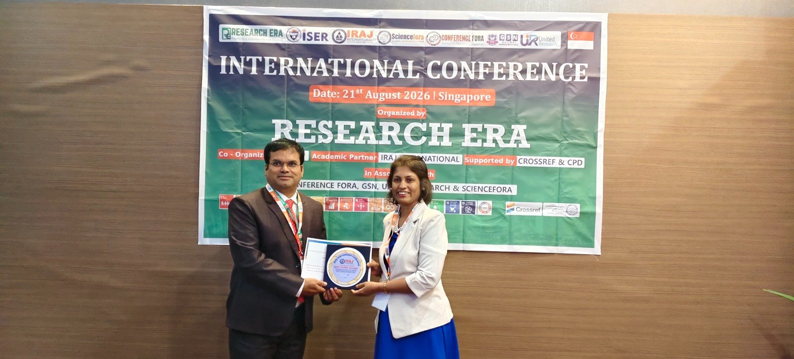 Manipur University Professor Wins International Research Award in Singapore