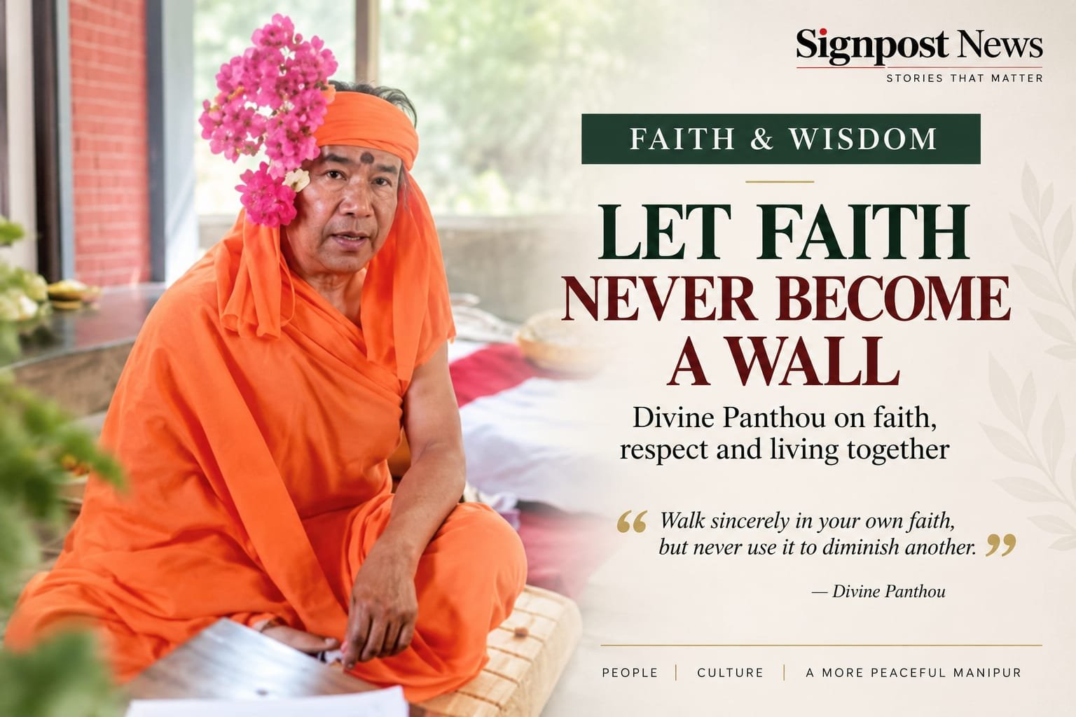 Let Faith Never Become a Wall: Divine Panthou’s Message for a Divided World 1 Let Faith Never Become a Wall: Divine Panthou’s Message for a Divided World