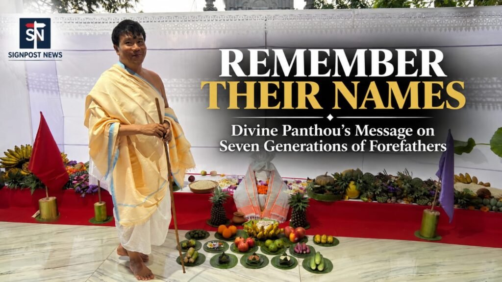 Remember Their Names: Divine Panthou’s Message on 32nd Langban Thanil Ipa Ipu Purol Taret-ki Looklen Katpa Day 19 Divine Panthou and devotees during the 32nd Langban Thanil Ipa Ipu Purol Taret Looklen Katpa at Selloi Langmaiching, Imphal East.