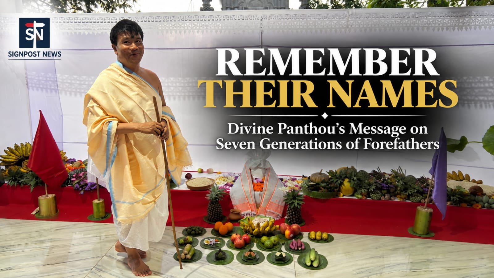 Remember Their Names: Divine Panthou’s Message on 32nd Langban Thanil Ipa Ipu Purol Taret-ki Looklen Katpa Day 1 Divine Panthou and devotees during the 32nd Langban Thanil Ipa Ipu Purol Taret Looklen Katpa at Selloi Langmaiching, Imphal East.