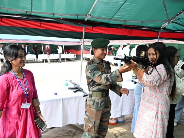 Manipur University Weapon Exhibition Introduces Students to Defence Careers